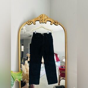 Free people black corduroy risk taker straight jeans size 27 nwot
